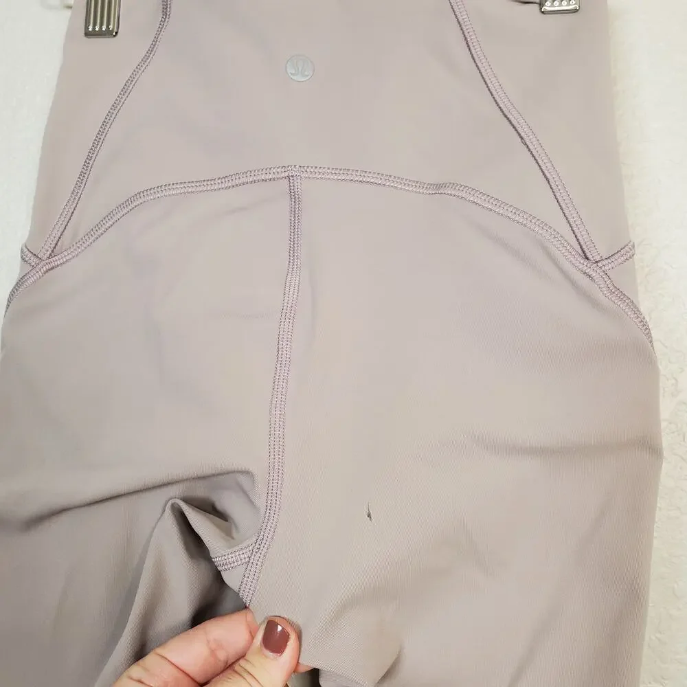 Lululemon Leggings Womens 2 Train Times 7/8 Dark Chrome Yoga Run Workout 25" - Picture 3 of 8